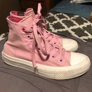 CONVERSE Men's 3 Women's 5 Pink CHUCK TAYLOR 2 HI TOP SNEAKERS 154012C